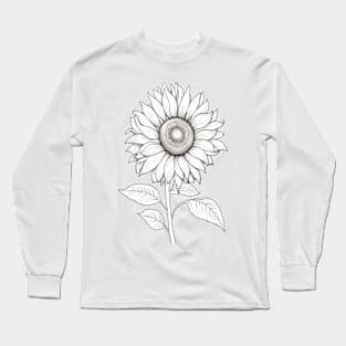 Color Your Own - Sunflower Long Sleeve T-Shirt